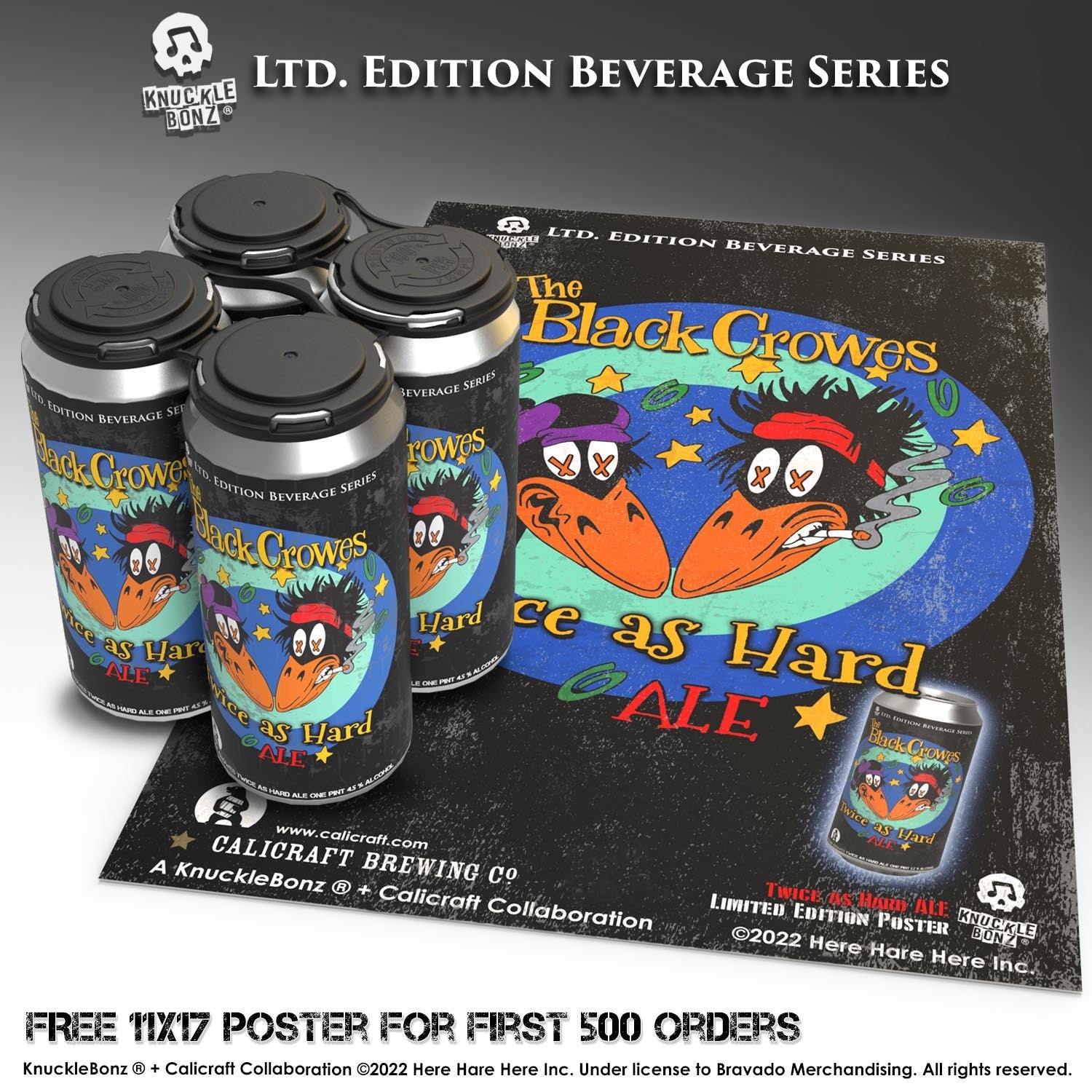 KnuckleBonz Ltd. Edition Beverage Series Announces The Black Crowes "Twice as Hard" Ale